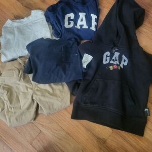 GAP Kids Hoodie and T-Shirts Set - Black, Navy, White, Tan